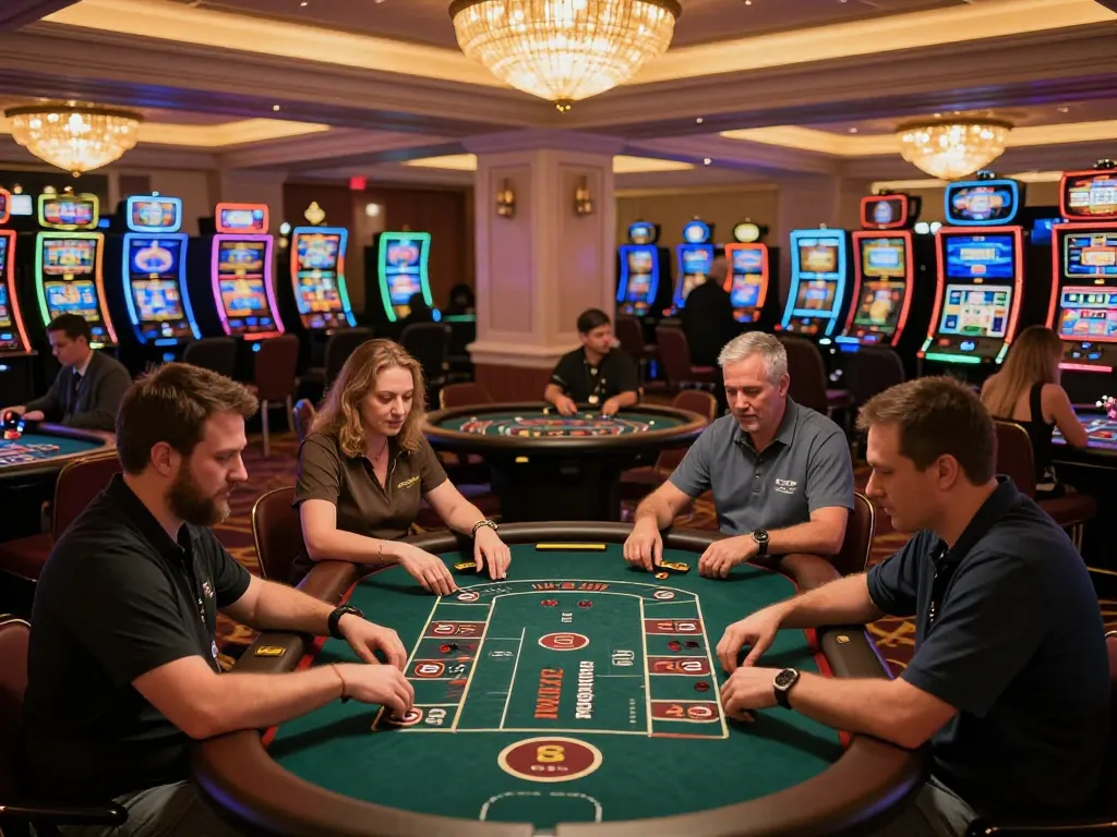 Players enjoying casino games at 789bet with vibrant atmosphere and elegant settings.