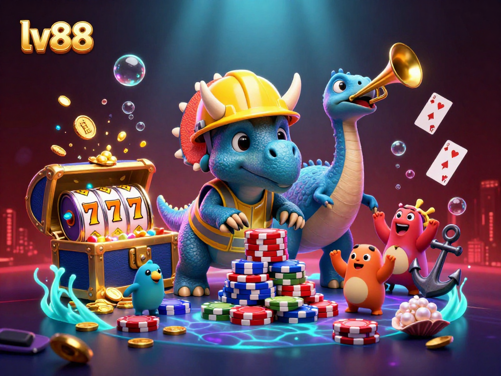 Experience exciting casino action at lv88 with triceratops and underwater treasures!
