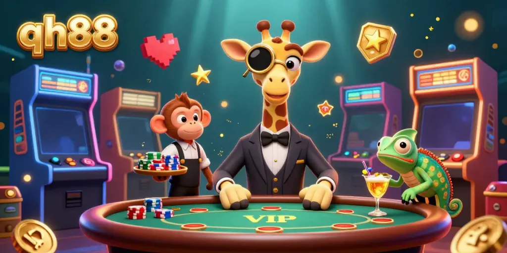 Experience the thrilling qh88 casino with vibrant 3D characters and dynamic gaming elements.