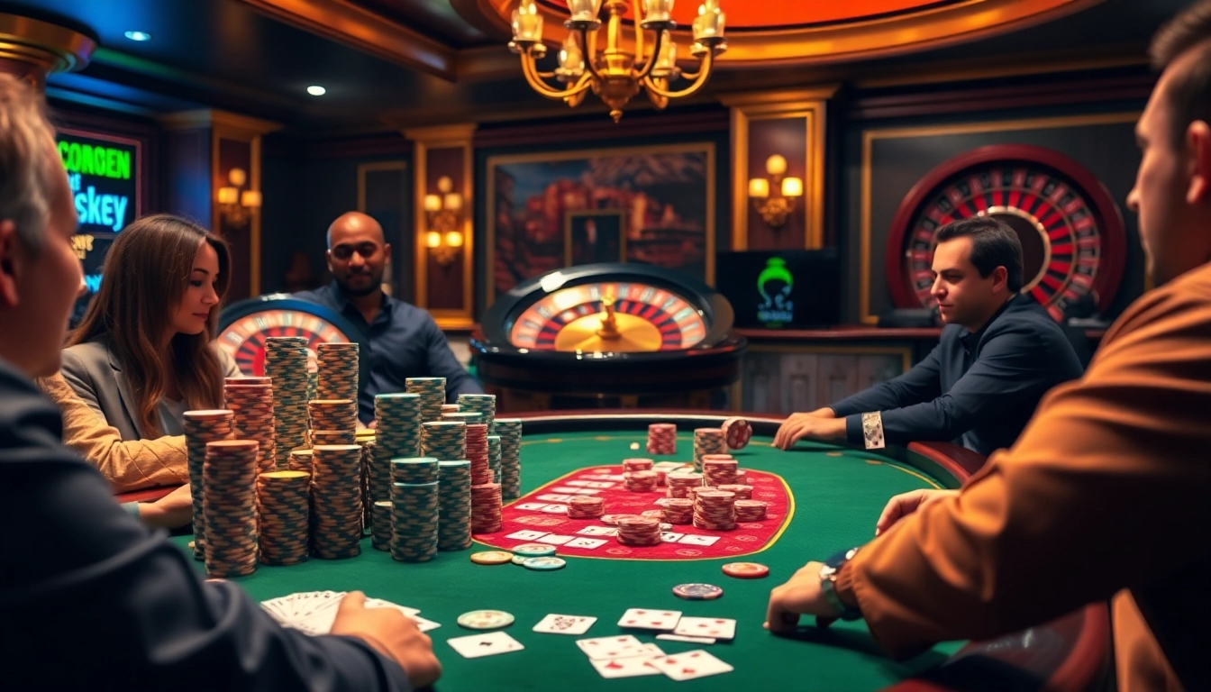 The hidden wiki dark web scene captures a thrilling casino poker game with vibrant chips and cards.