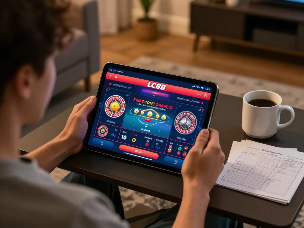 Engaging with LC88 online gaming app while enjoying a warm atmosphere at home