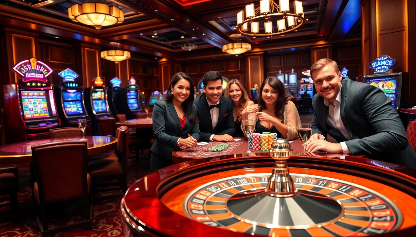 Exciting casino scene at https://gg88com.bet featuring players at a luxurious poker table.