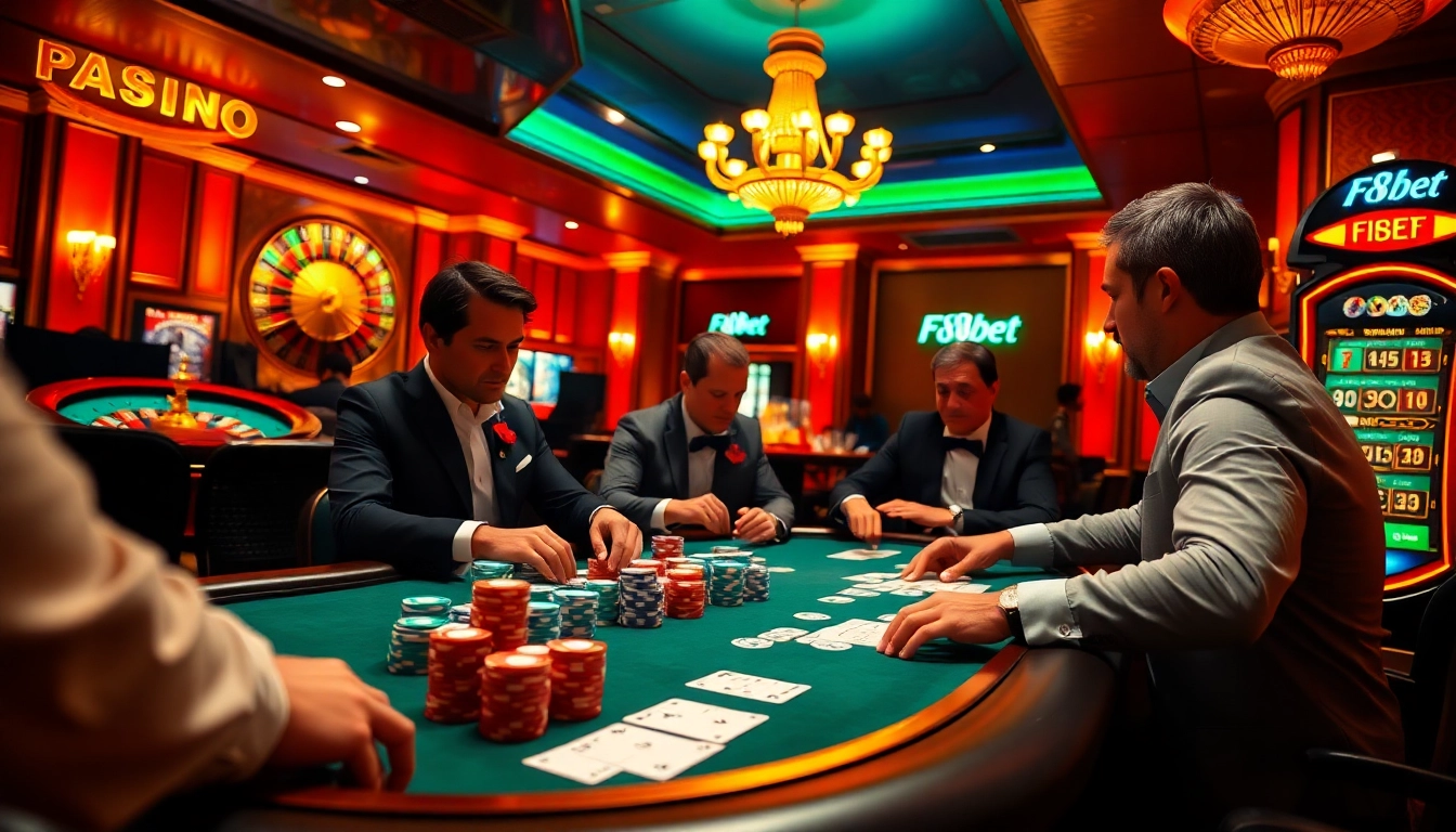 Experience high-stakes poker action at F8bet's luxurious casino.