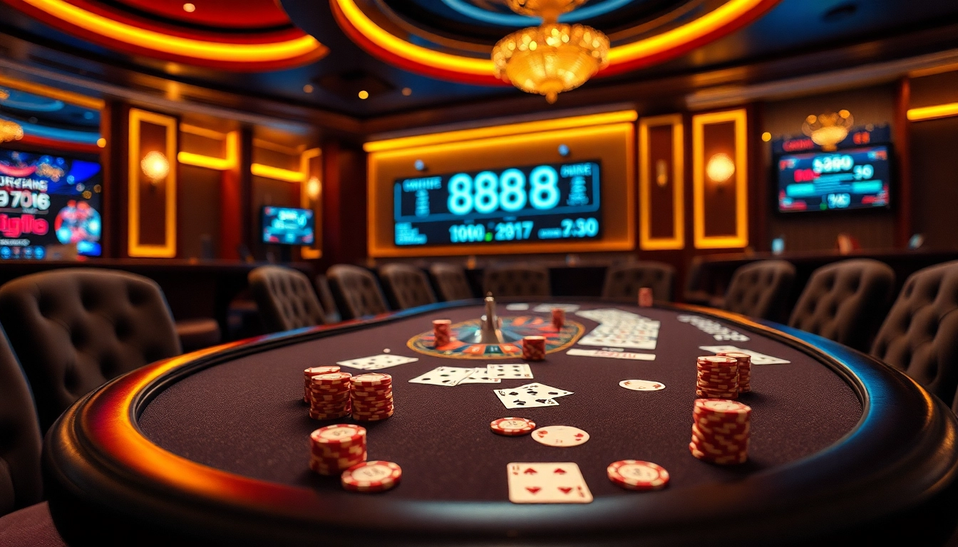 Experience high-stakes poker action in a luxury casino setting featuring 888b excitement.