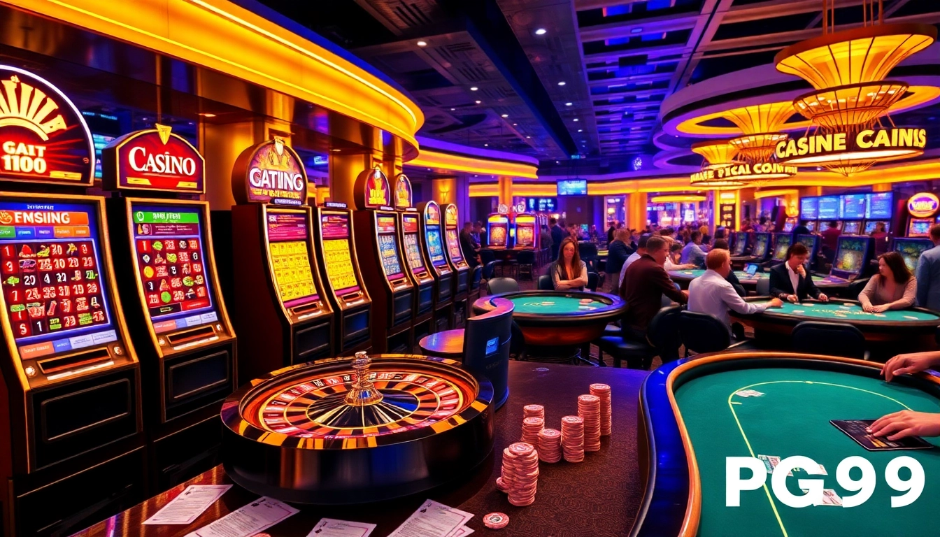 Experience the excitement of gambling at pg99 with vibrant slot machines and poker tables.