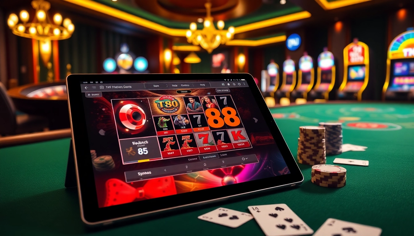 Experience the thrill of TT88 online gambling with an immersive casino atmosphere, featuring a vibrant roulette wheel.