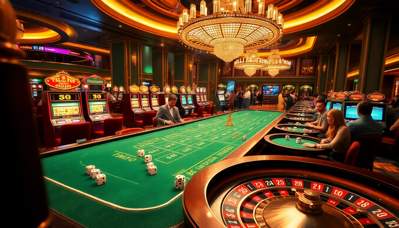 Excitement at the DN88 casino with players engaging in thrilling table games.