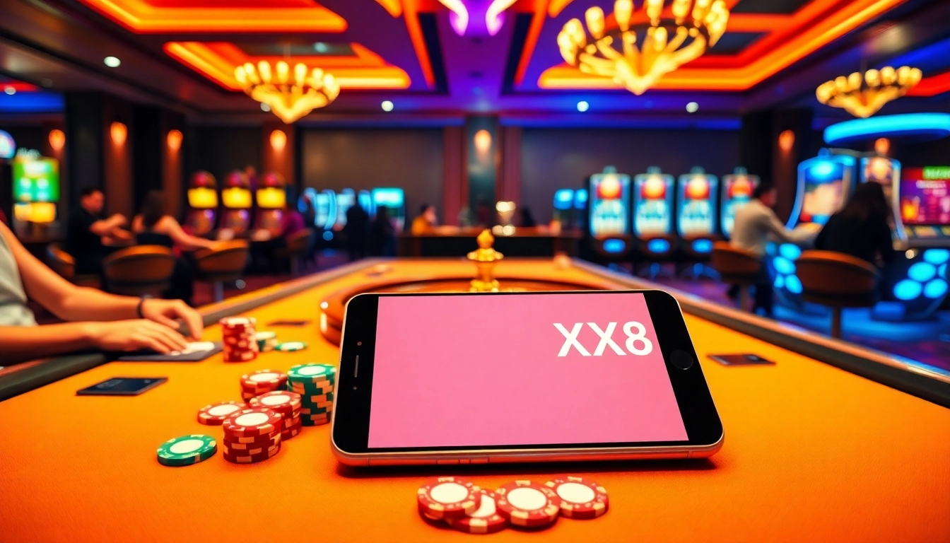 Experience the thrill of XX88 casino with vibrant gaming tables and dynamic gameplay.