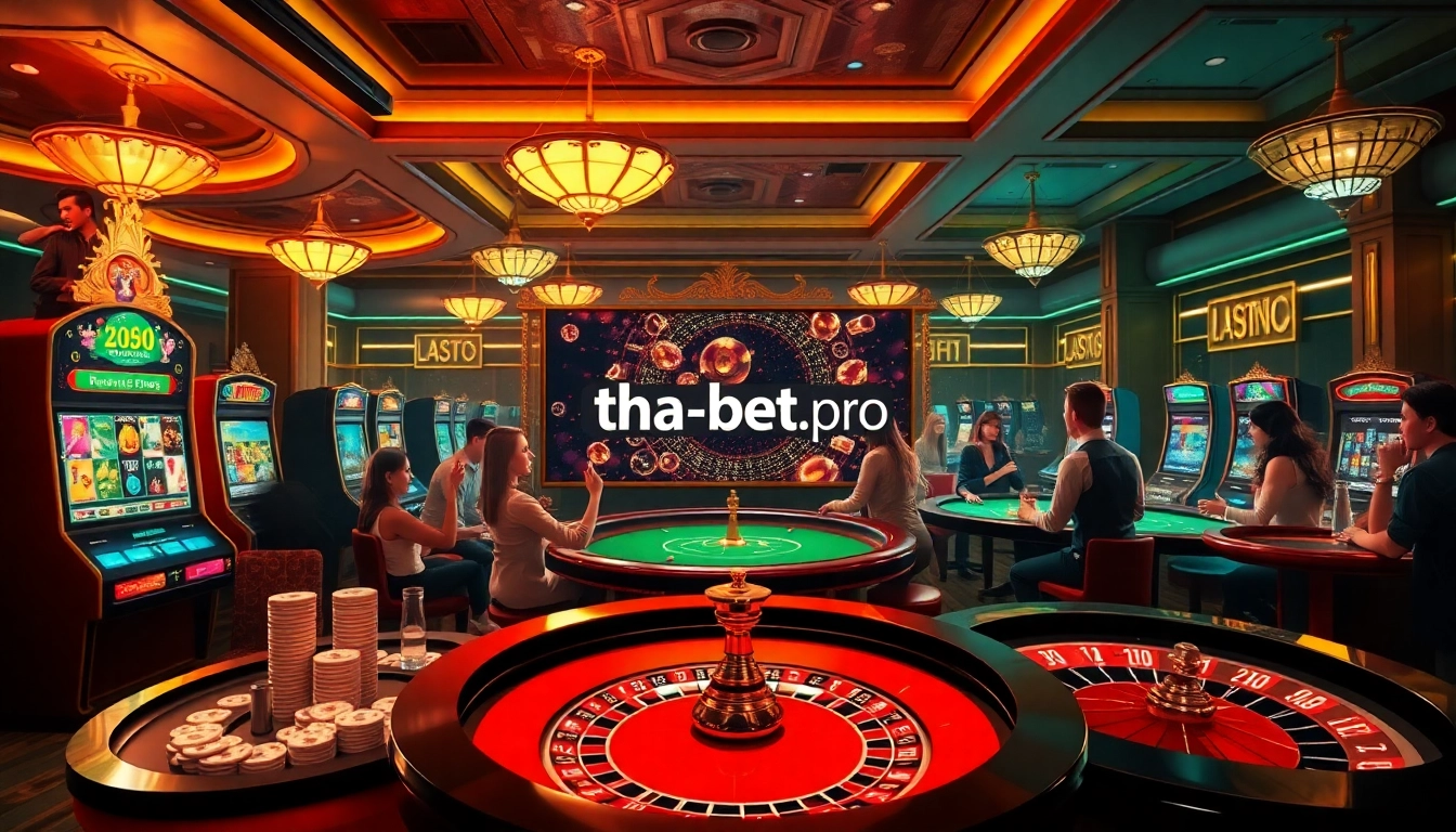 Experience thrilling gameplay at tha-bet.pro with vibrant casino tables and diverse gaming action.