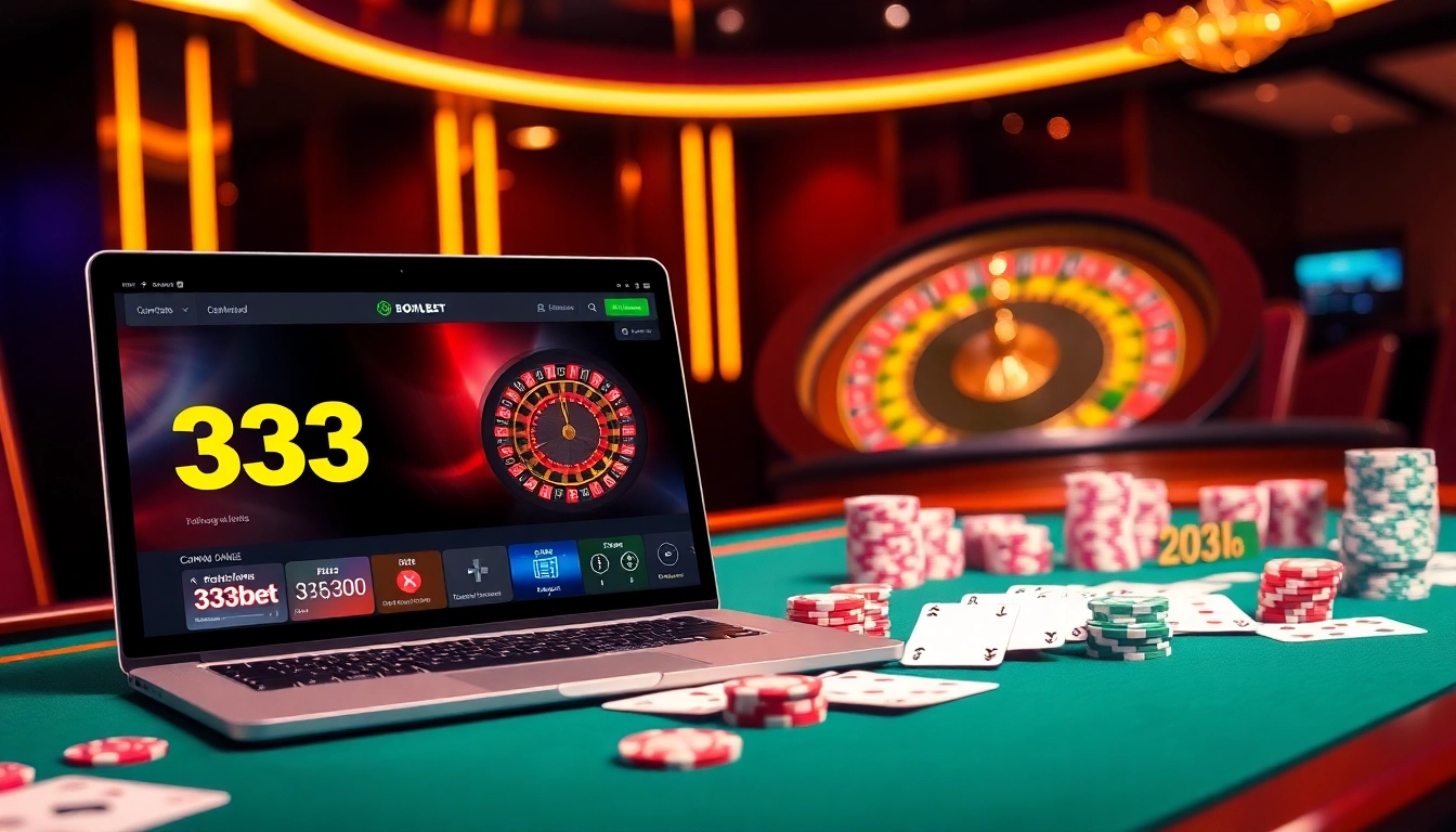 Experience the thrill of gaming with 333bet Download on a vibrant casino table.