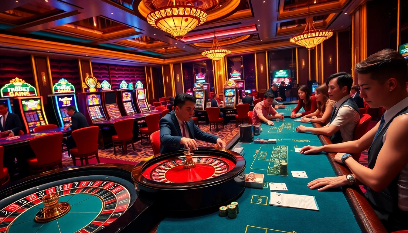 F8BET players experiencing thrilling moments at a vibrant casino table.