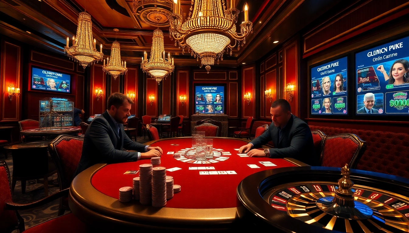 Engage in thrilling gameplay at a luxurious casino poker table showcasing birutoto slot options.