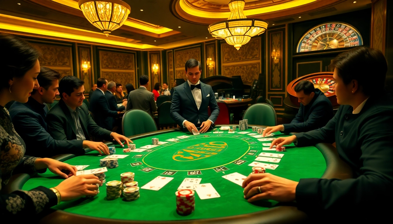 Excited players engaged in a high-stakes poker game at 789f casino.