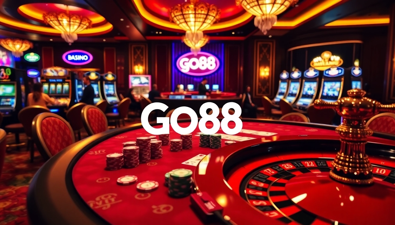 Engage in high-stakes excitement at Go88 VIP with luxury gaming tables and elegant casino atmosphere.