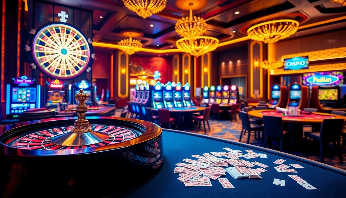 Experience the vibrant thrill of gambling at vin7771.com featuring a luxury casino atmosphere.