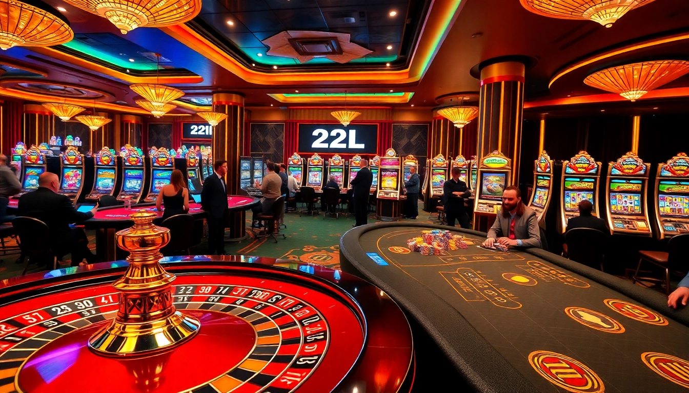 Experience the thrill of 22JL Casino with poker games, roulette, and vibrant slot machines.
