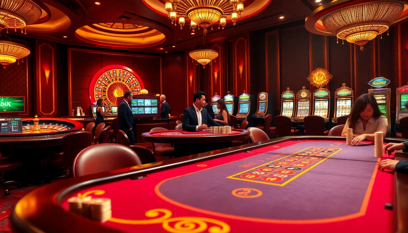 Experience the excitement of Kingfun with vibrant casino gaming tables and engaging gameplay.