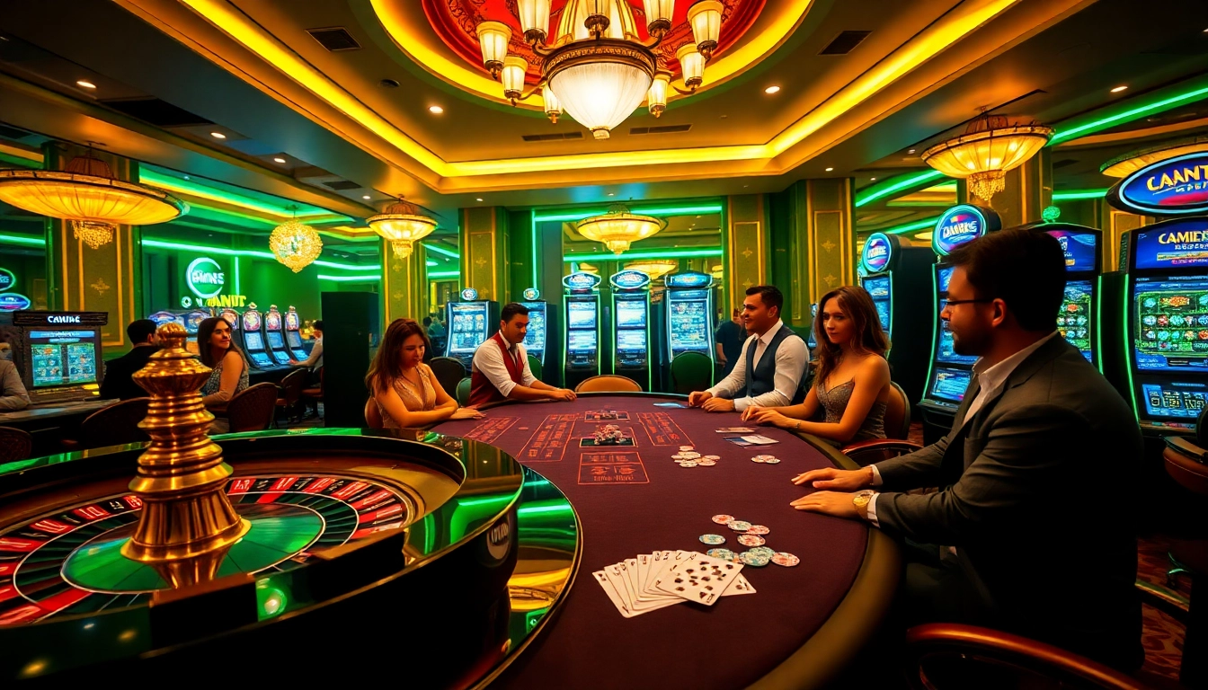 Experience the thrill of gaming at rikvip with vibrant casino elements and exciting players.