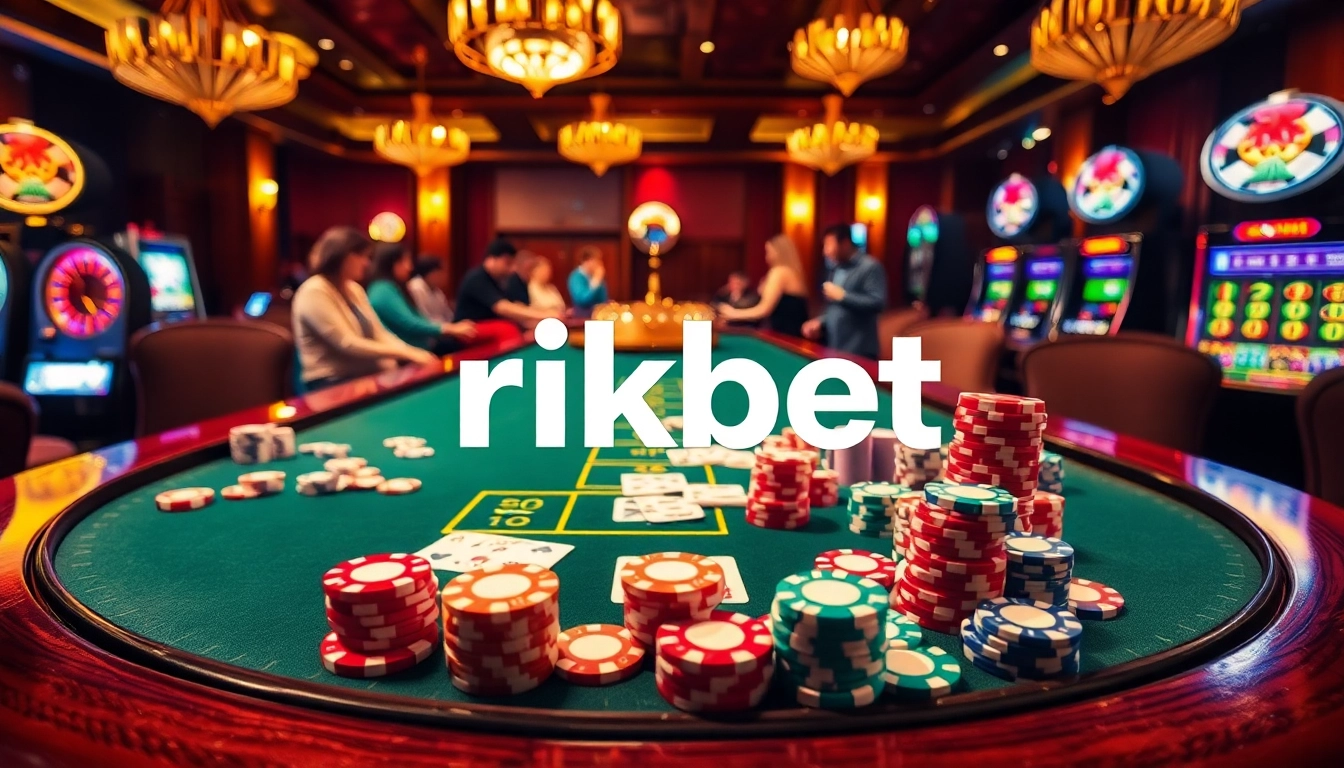 Engage in thrilling gameplay at rikbet casino with vibrant tables and colorful poker chips.