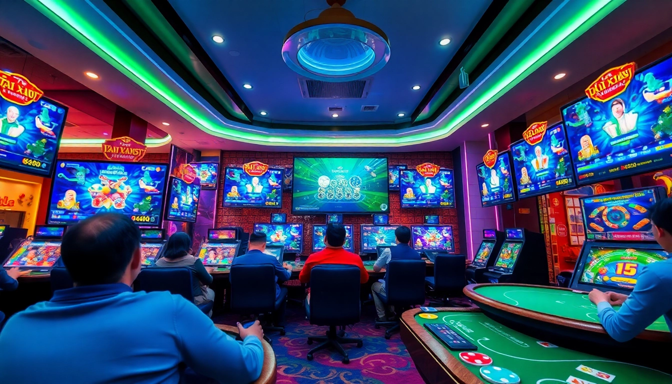 Engaging online gaming experience at gamebaidoithuong.com.vc featuring card games and vibrant graphics.