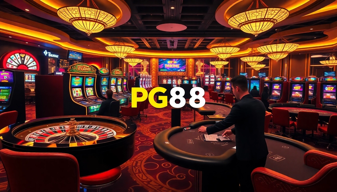 Experience PG88's vibrant casino atmosphere with professional dealers and exciting games.