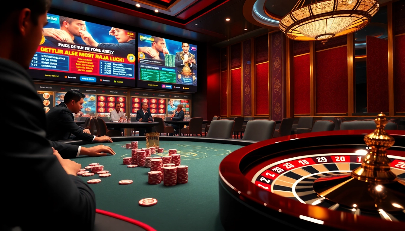 Enjoy the thrilling atmosphere of Raja Luck with vibrant colors and engaging gaming elements.