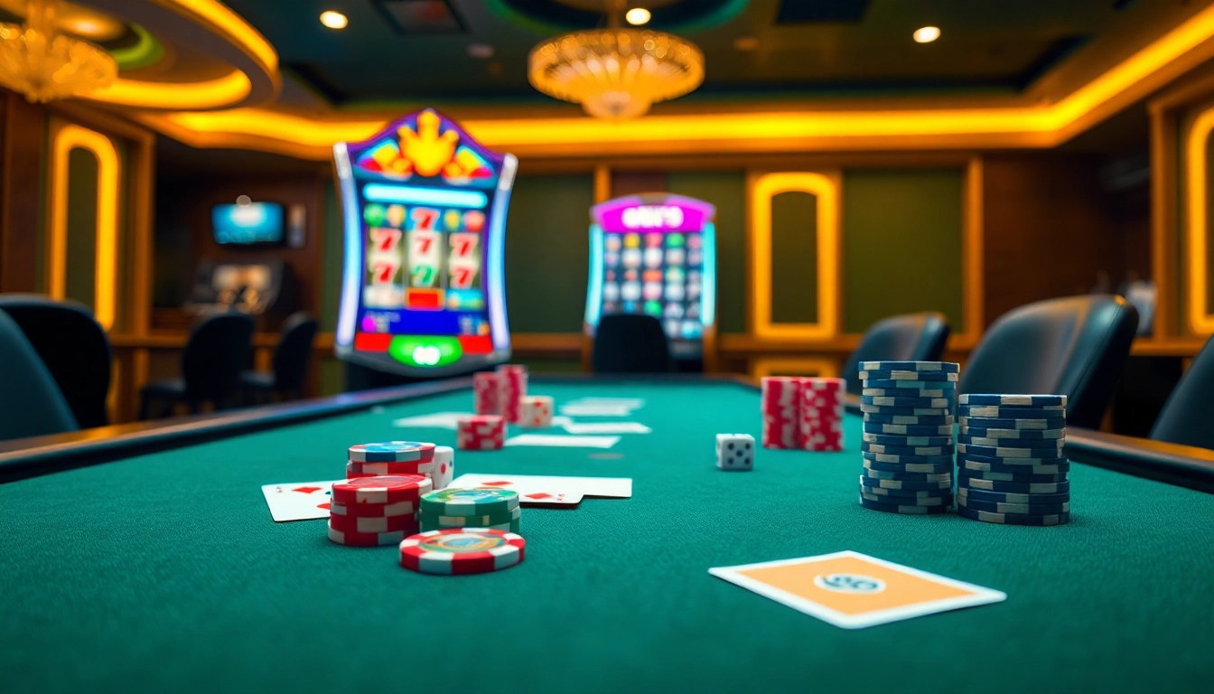 Experience immersive gameplay at PG88 with vibrant poker chips and cards in a luxurious casino setting.