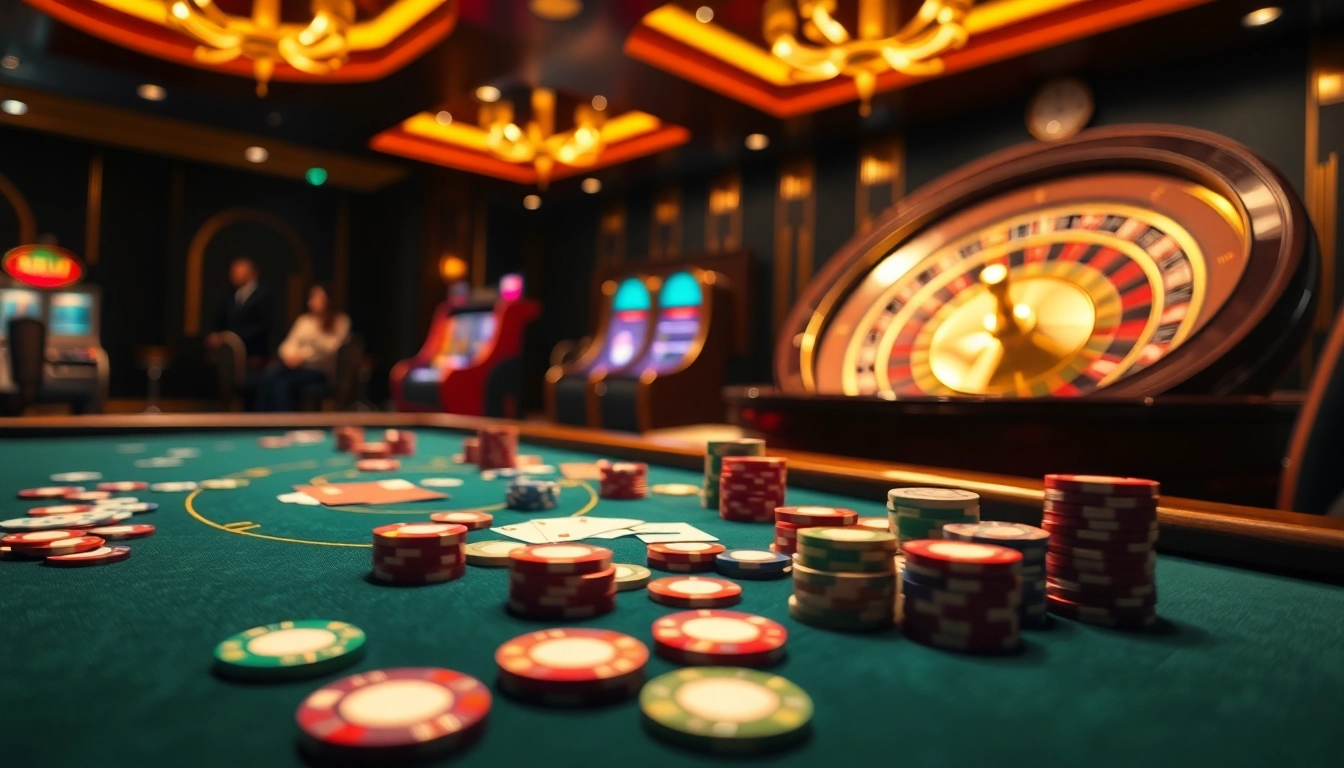 Engage in high-stakes poker action at 888NEW's luxurious casino table featuring vibrant chips and cards.