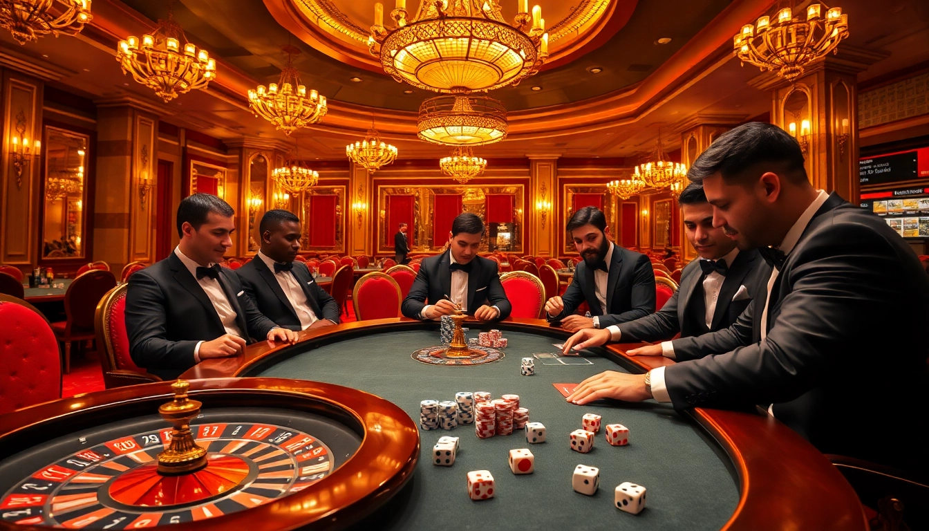 Gamblers strategically placing bets on PS99's luxurious casino tables amidst excitement.