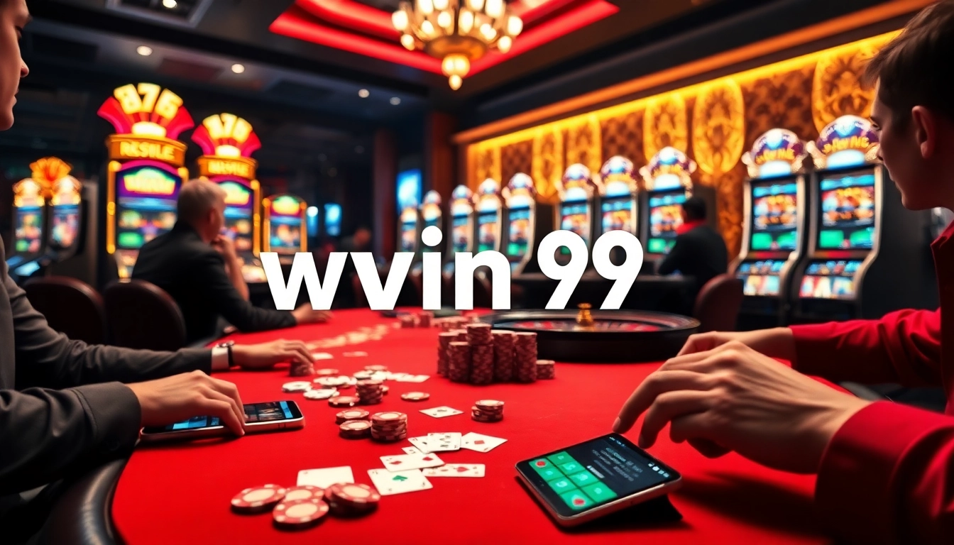 Gambling excitement at a casino featuring "win 79" with poker chips and roulette.