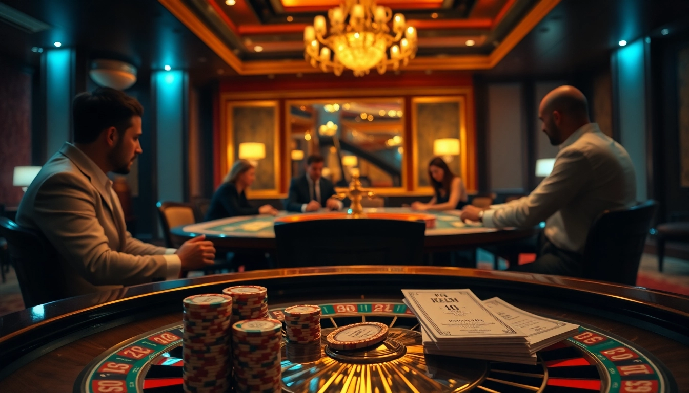 This vibrant casino scene highlights gaming excitement and sophistication at https://kjcpro.it.com/, featuring an elegant poker game.