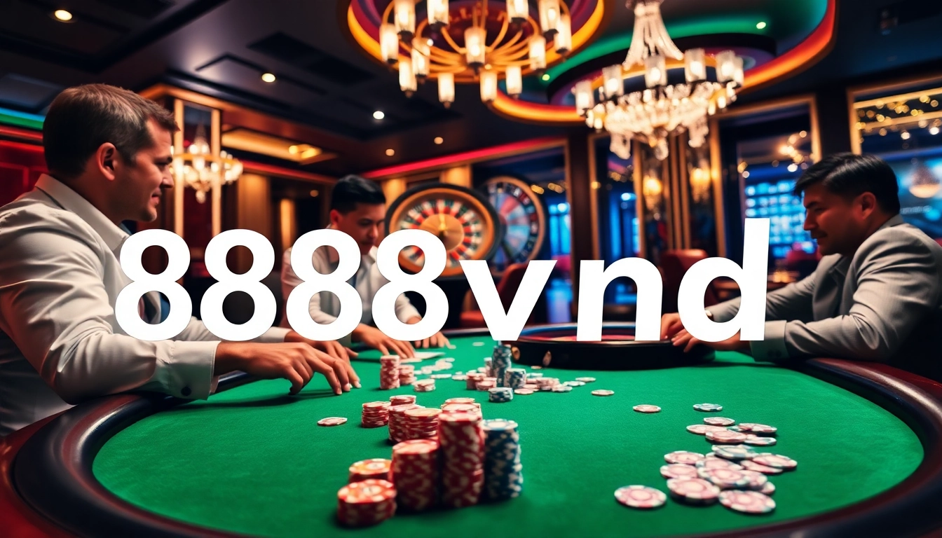Play poker at a vibrant table while embracing the excitement of 888vnd betting.
