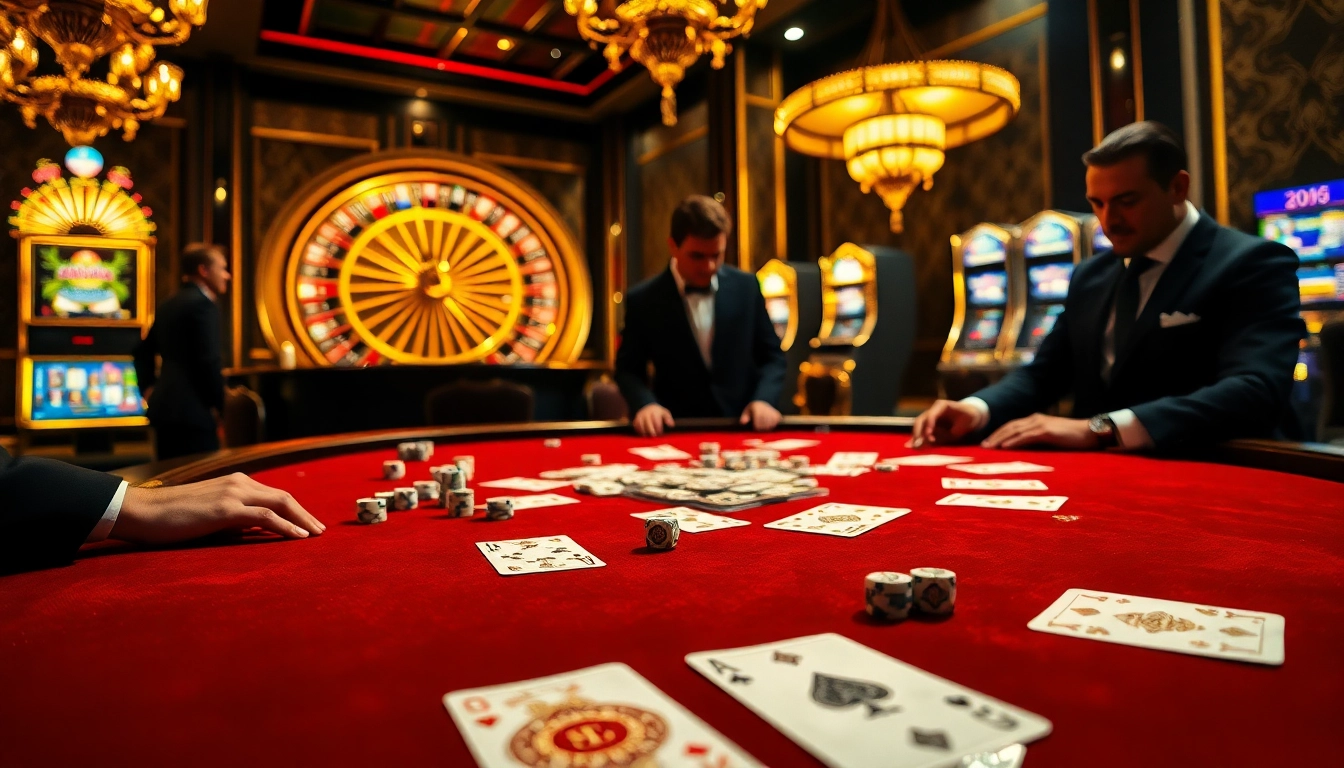 Experience high-stakes excitement in a luxury casino scene with okking-themed poker action and vibrant visuals.