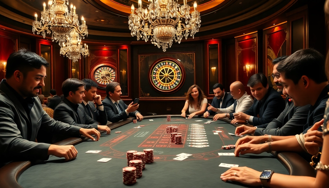 Experience high-stakes poker action at k8bet's luxurious casino tables, filled with excitement.