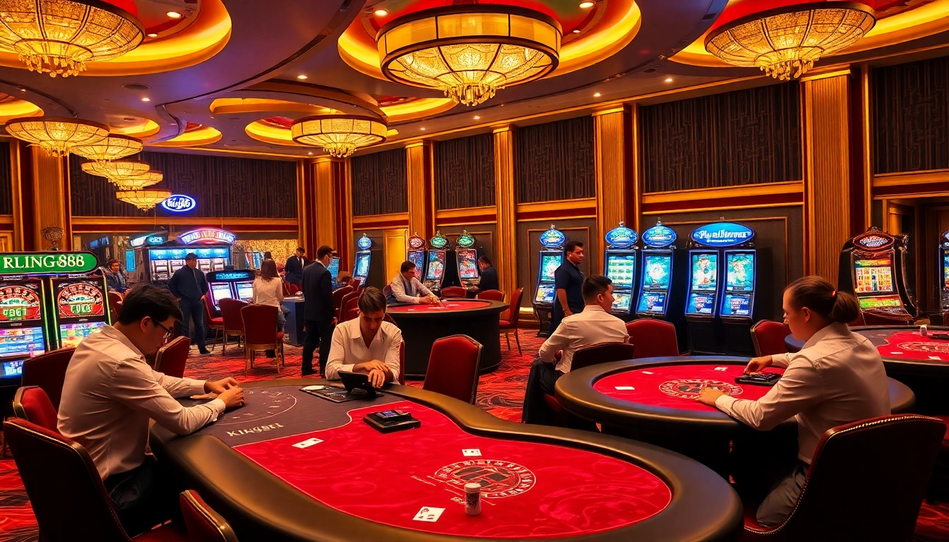 Engaging players enjoying a thrilling experience at King88 casino tables.