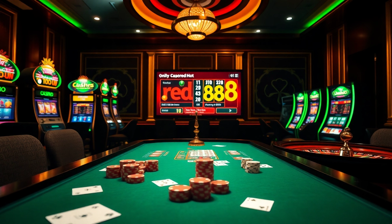 Experience thrilling online gambling at https://red88.hot/ featuring vibrant casino tables and exciting gameplay visuals.