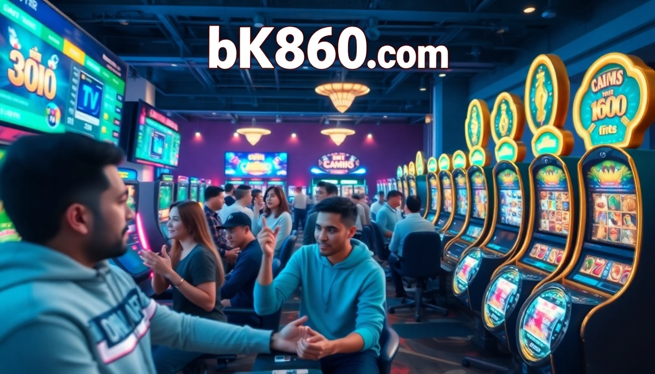 Engaged players enjoying various games on bk860s.com, showcasing an exciting online gaming interface.