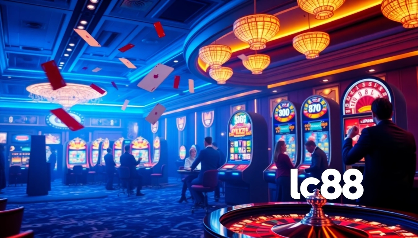 Experience the excitement of lc88 with vibrant casino visuals showcasing dynamic gaming elements.
