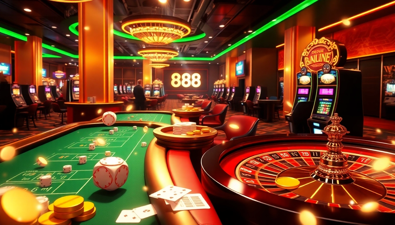 Experience the thrilling world of casino gaming with 888vi, featuring vibrant tables and lively betting action.