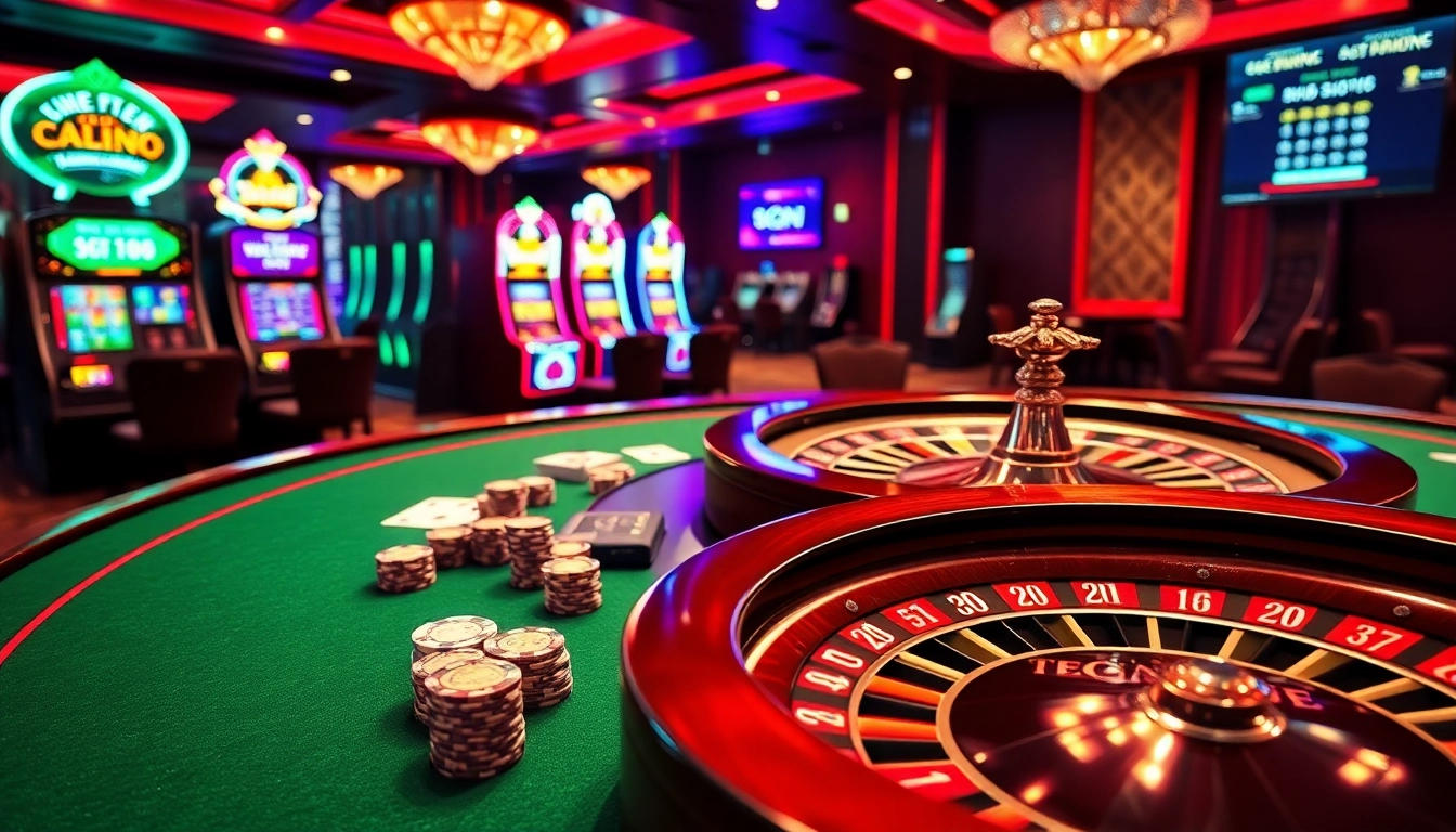 Experience high-stakes action with https://sclub88.app/ featuring poker chips, elegant cards, and a roulette wheel.