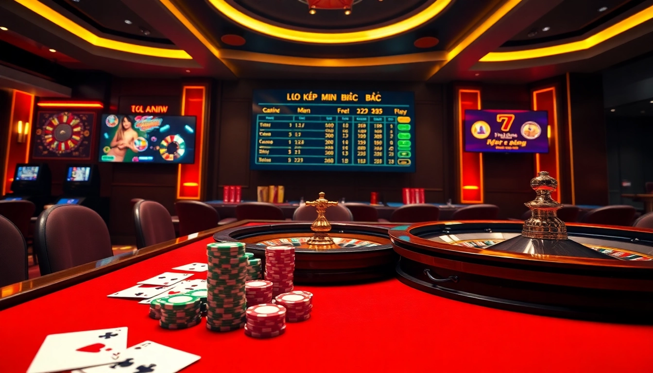 Watch thrilling games involving lô kép miền bắc at a luxurious casino table