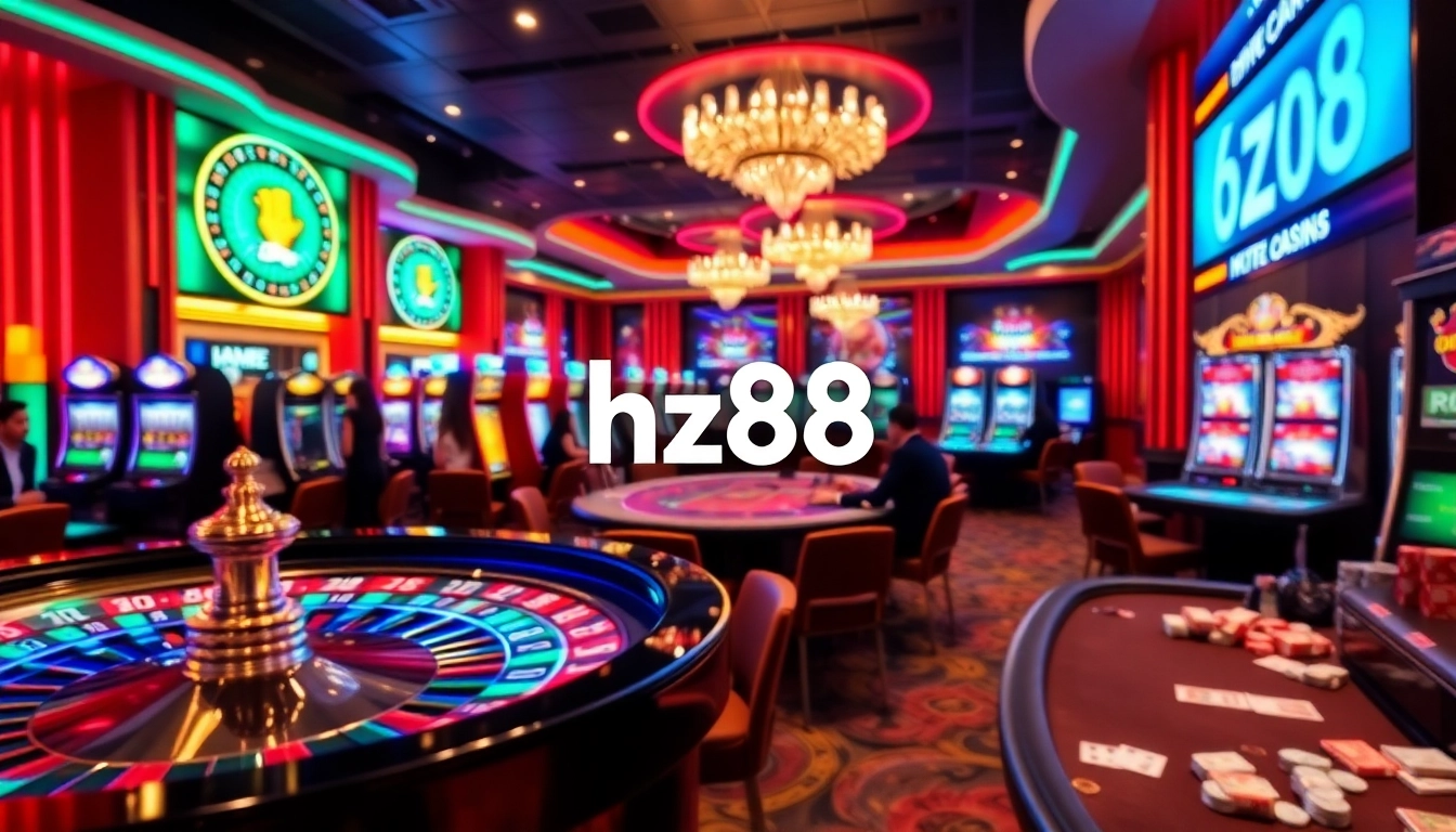 Experience the excitement of playing at hz88 casino tables with vibrant lights and thrilling games.
