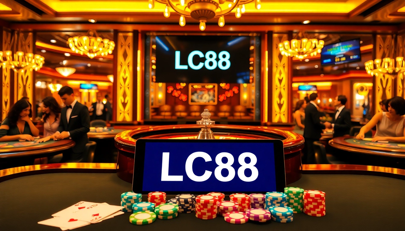 Experience the thrill of winning at LC88 with vibrant casino tables and dynamic gameplay.