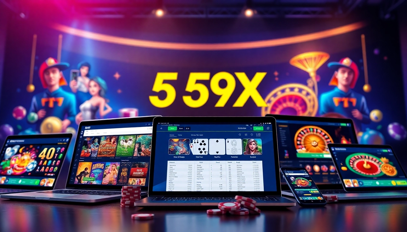 Engaging visual representation of the 559X online betting platform showcasing its user interface and gaming excitement.