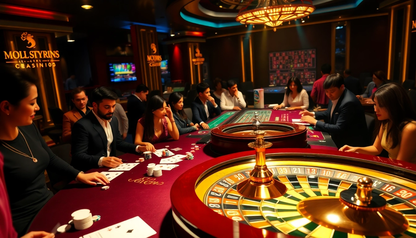 Excited players engaging at a casino table while enjoying their experience at https://sunwin99.co/ for thrilling games.