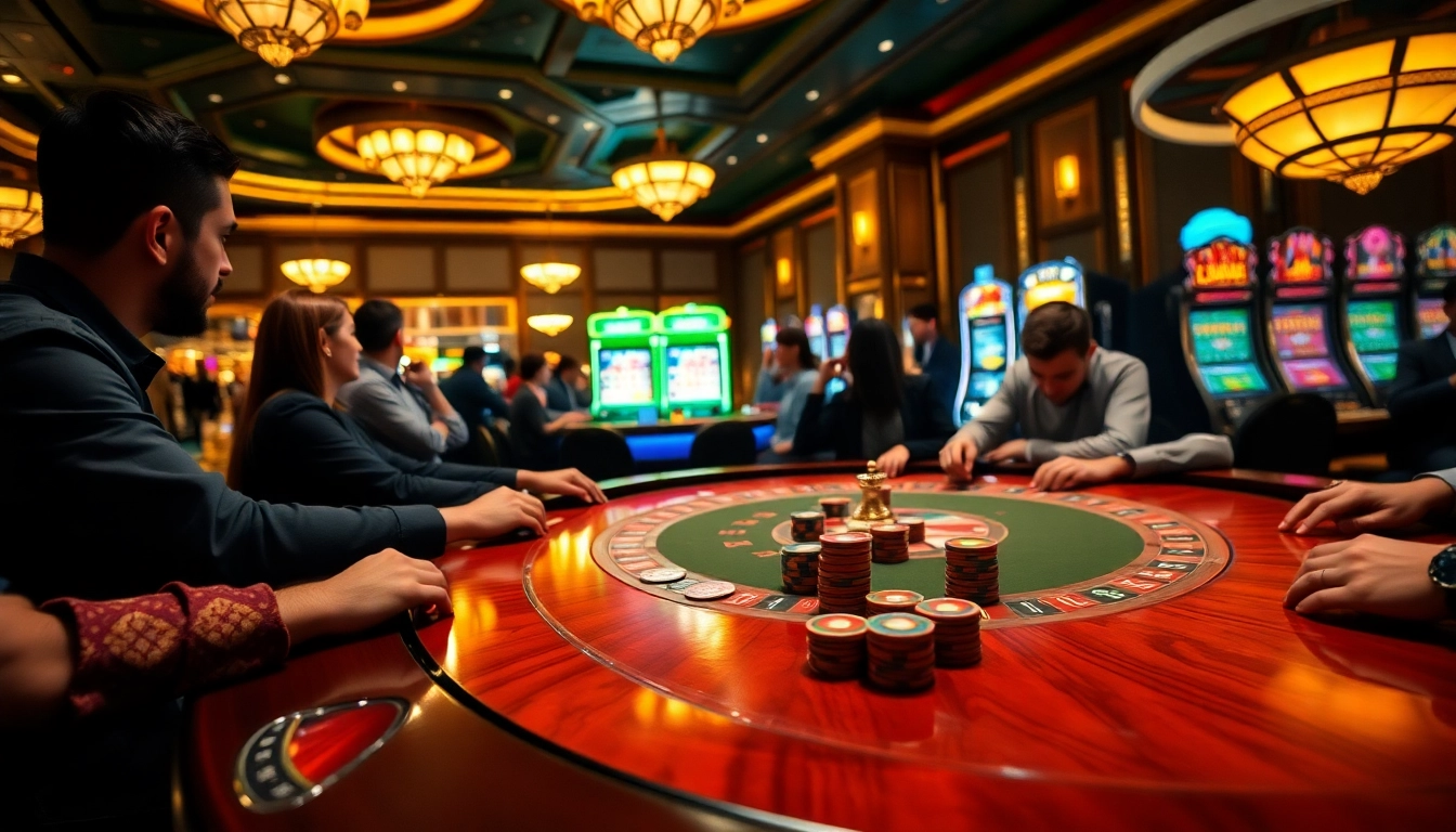 Experience the thrill of poker at Lu88's luxurious casino table.