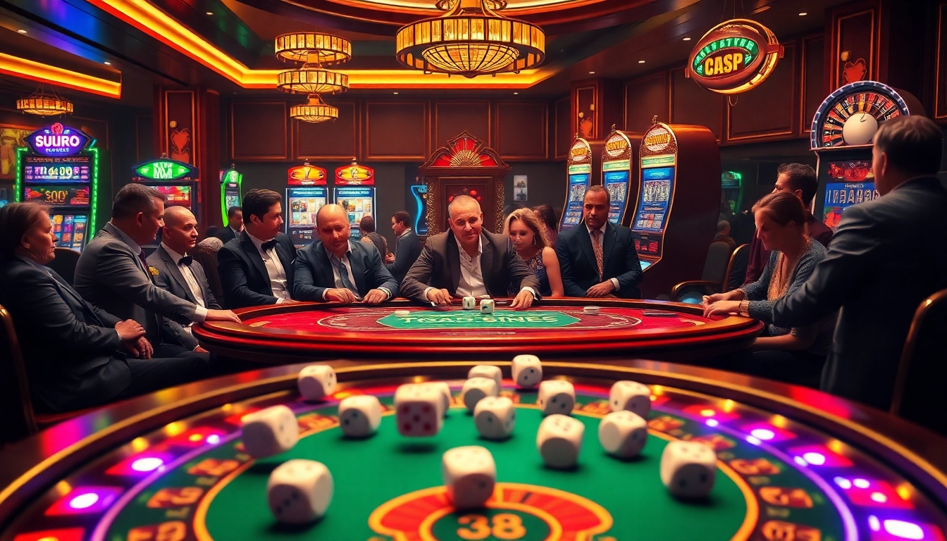 A thrilling poker game at a high-stakes table showcasing excitement and the J8 spirit of gambling.