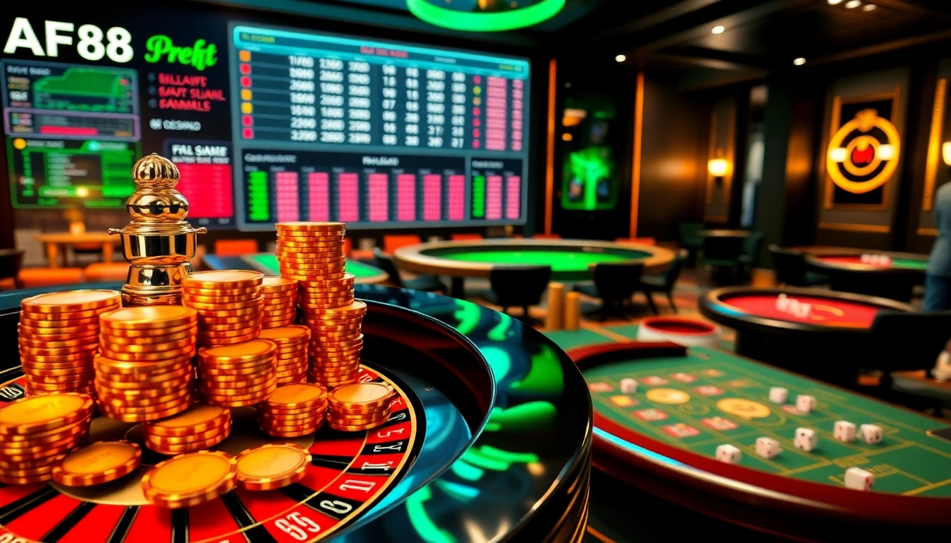 Engaging players at AF88 with a vibrant online roulette experience in a luxurious casino setting.