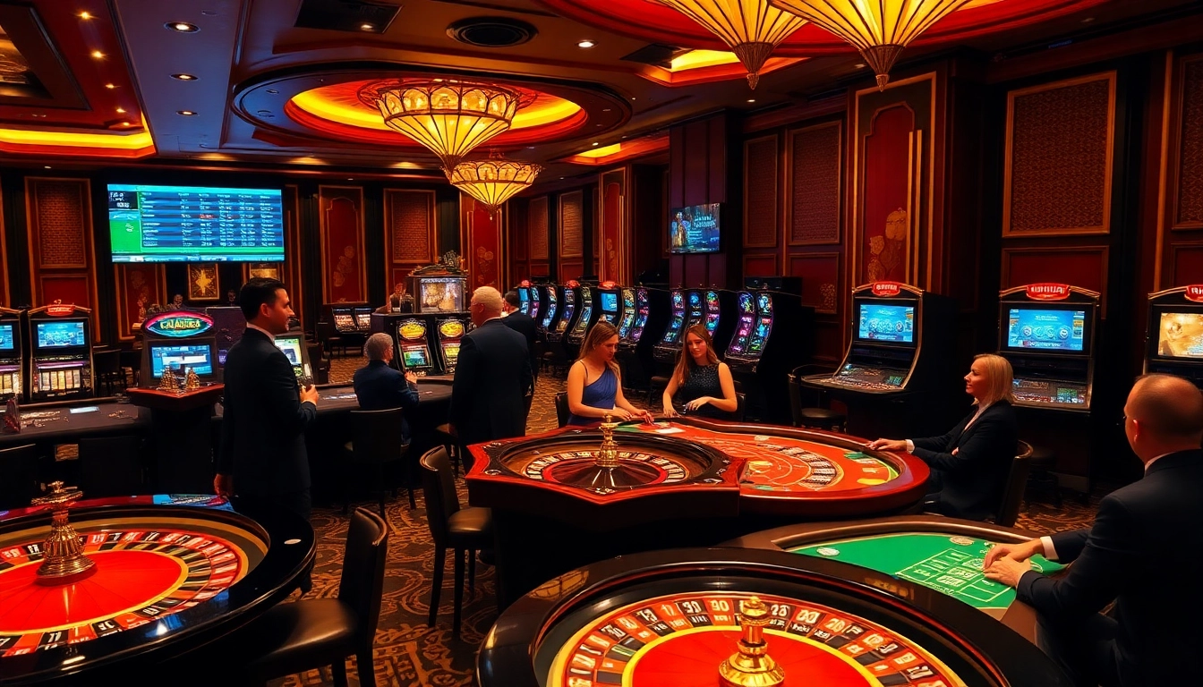 Players enjoying dynamic gambling experiences at https://thabethome.com/ casino with vibrant casino tables and immersive games.