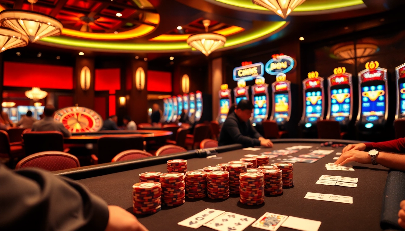 Experience the thrill of GO8 gaming with vibrant poker chips and classic casino tables.